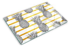 Tocător din sticlă Ananas pe fâșii