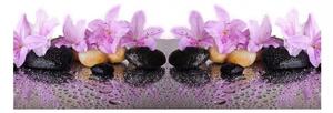 Panou bucatarie, protectie plita, aragaz, antistropire, print UV model Orhidee Mov 34, 60x50 cm