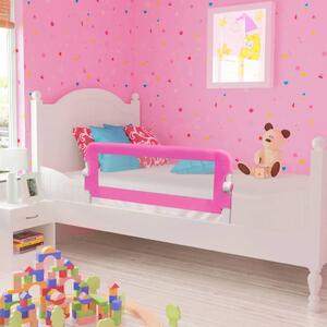 Balustradă de siguranță pentru pat de copil, roz, 102x42 cm