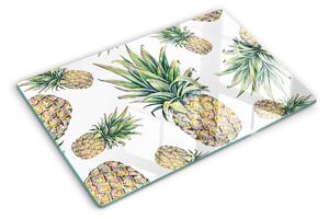Tocător de bucătărie Ananas pe fundal alb