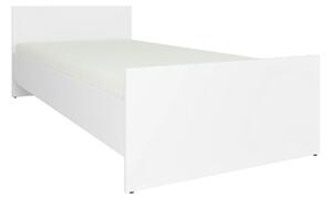 Cadru pat NEPO PLUS 90x200, alb, PAL laminat/metal