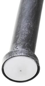 Homcom Scaun stil Industrial din otel cu spatar si inaltime reglabila, Negru 56x56x90-112cm