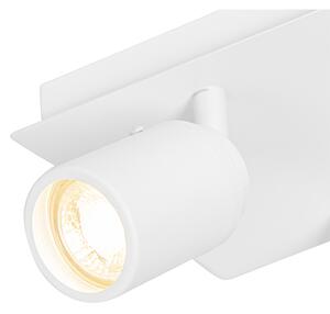 Spot baie modernă pătrat alb 2 lumini IP44 - Ducha