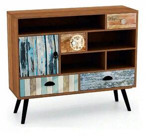 Comoda MEZO KM3, multicolor, PAL/metal, 93x29x80 cm
