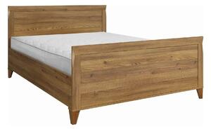 Cadru pat Bergen 140x200, stejar auriu, PAL/metal
