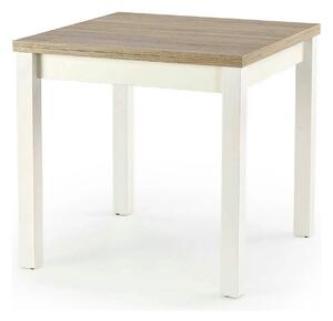 Masa extensibila GRACJAN, stejar sonoma/alb, PAL, 80/160x80x76 cm