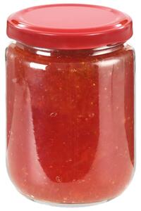 Borcane din sticlă pentru gem, capace roșii, 96 buc., 230 ml