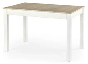 Masa extensibila MAURYCY, stejar/alb, PAL, 118/158x75x76 cm