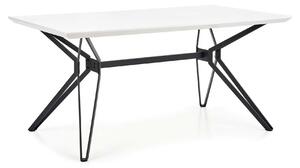 Masa PASCAL, alb/negru, 160x90x76 cm