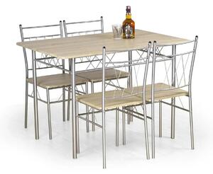 Set masa si 4 scaune FAUST, stejar sonoma