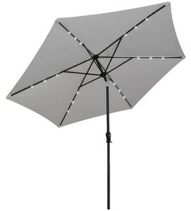 Umbrelă de exterior cu LED-uri 3 m, Alb nisipiu