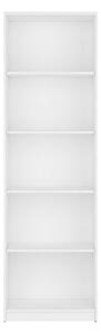 Biblioteca NEPO PLUS, alb, PAL, 60x34x197 cm