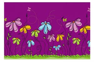 Panou bucatarie, protectie plita, aragaz, antistropire, print UV model Floricele Desenate, 60x50 cm