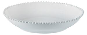 Farfurie adâncă pentru salată/paste din gresie ceramică Costa Nova Pearl, ⌀ 34 cm, alb