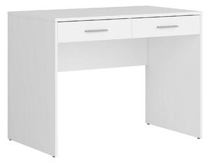 Birou NEPO PLUS, alb, PAL laminat, cu 2 sertare, 100x59x76 cm