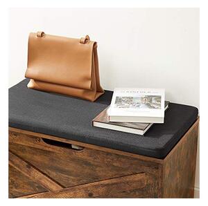 Banca de depozitare, Vasagle, ULHS056X01, Maro Rustic, 29.9 x 15 x 18 cm