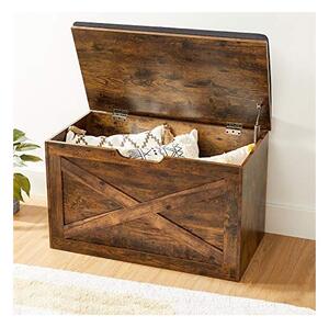 Banca de depozitare, Vasagle, ULHS056X01, Maro Rustic, 29.9 x 15 x 18 cm