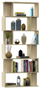 Bibliotecă/Separator cameră, stejar Sonoma, 80x24x192 cm, PAL