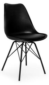 Set 2 scaune cu picioare din metal Bonami Essentials Eco, negru
