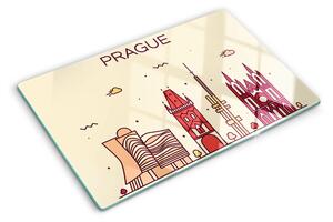 Tocător sticlă Praga - vedere la oraș