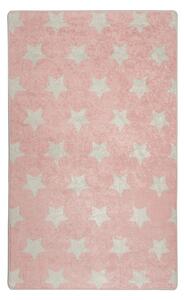 Covor antiderapant pentru copii Conceptum Hypnose Stars, 140 x 190 cm, roz