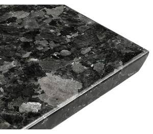 Platou servire din granit RGE Black Crystal, 20 x 35 cm, negru