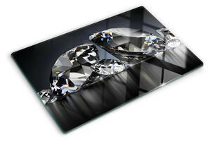 Tocător de bucătărie Diamante pe fundal negru