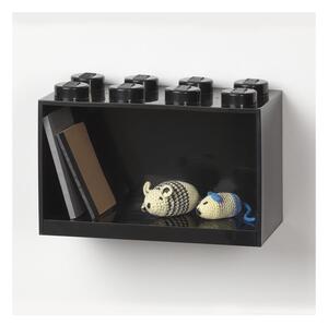 Raft de perete pentru copii LEGO® Brick 8, negru