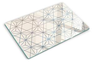 Tocător din sticlă Geometrie cu triunghiuri și linii