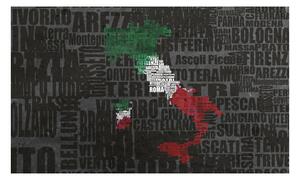 Fototapet - Text map of Italy
