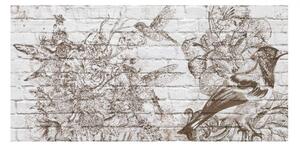 Panou bucatarie, protectie plita, aragaz, antistropire, print UV model Desen Pasarele, 60x50 cm