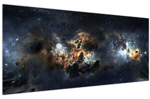 Tablou - Universul cu Nebula (120x50 cm)