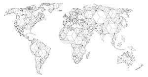 Fototapet XXL - Map of the World - white solids