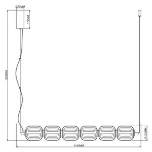 Zuma Line 003064-034748 - Lustră LED AKARI pe cablu, LED/50W/230V, finisaj auriu