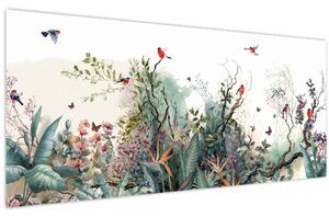 Tablou - Peisaj natural, acvariu (120x50 cm)