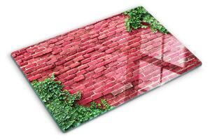 Tocător de bucătărie Zid de cărămidă cu vegetație