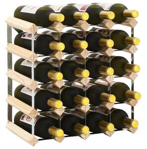 Suport sticle de vin pentru 20 sticle, lemn masiv de pin