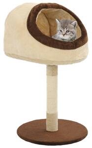 Ansamblu pisici cu stâlp funie sisal, bej și maro, 72 cm
