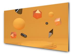 Panou antistropire pentru bucatarie, sticla securizata, model Abstract Forme Geometrice, 60x50 cm