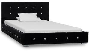 Cadru de pat, negru, 90 x 200 cm, catifea