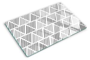 Tocător sticlă Modele geometrice în nuanțe de gri