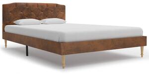 Cadru de pat, maro, 120 x 200 cm, piele întoarsă artificială