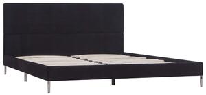 Cadru de pat, negru, 160 x 200 cm, material textil