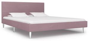 Cadru de pat, roz, 160 x 200 cm, material textil