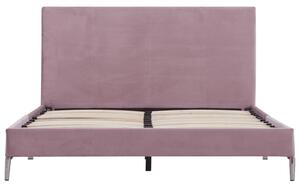 Cadru de pat, roz, 120 x 200 cm, material textil