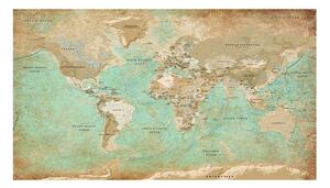 Fototapet XXL - Turquoise World Map II
