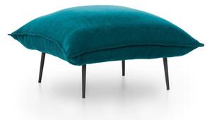 Taburet Aspen, Futon, 75x75x40 cm, metal, verde petrol