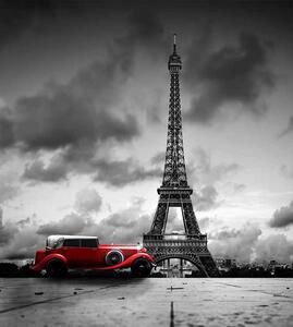 Fototapet mașină retro în Paris
