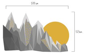 Autocolant perete Apus de soare la munte