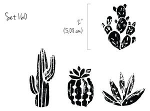 Autocolant perete Cactusi alb-negru